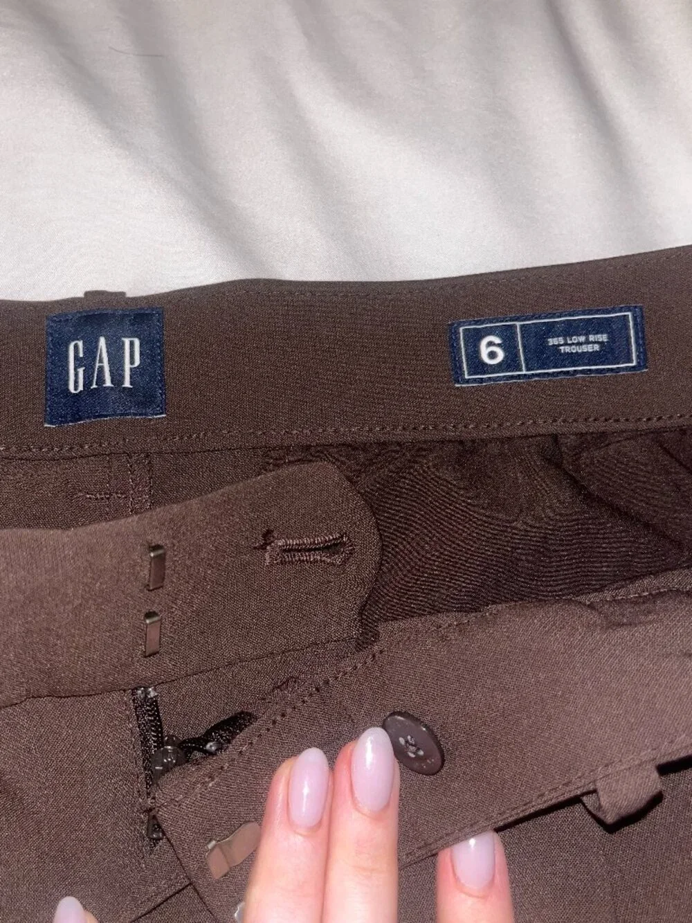 Gap 365 Rise Pleated Wide Leg Trousers, Terra Brown, Size 6, Regular length